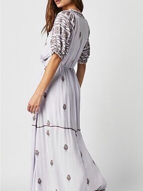 Free People - Riley embroidered midi dress